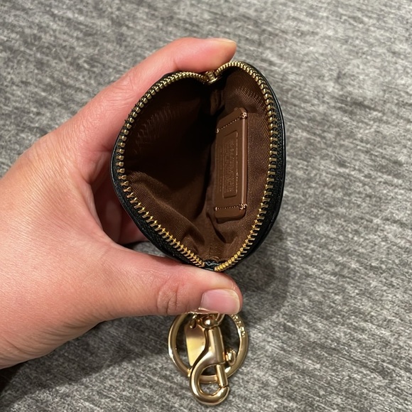 Coach X Jean Michel Basquiat Circular Coin Pouch In Signature Canvas Purse Charm - Picture 8 of 11